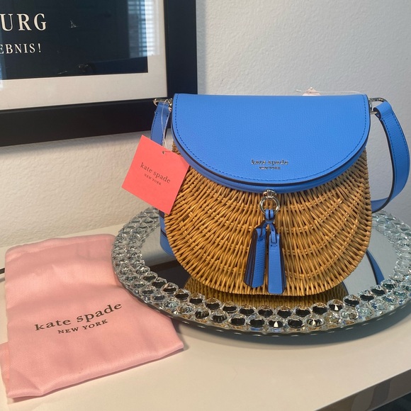 NWT Kate Spade Catch Wicker Crossbody Bag - Picture 10 of 13